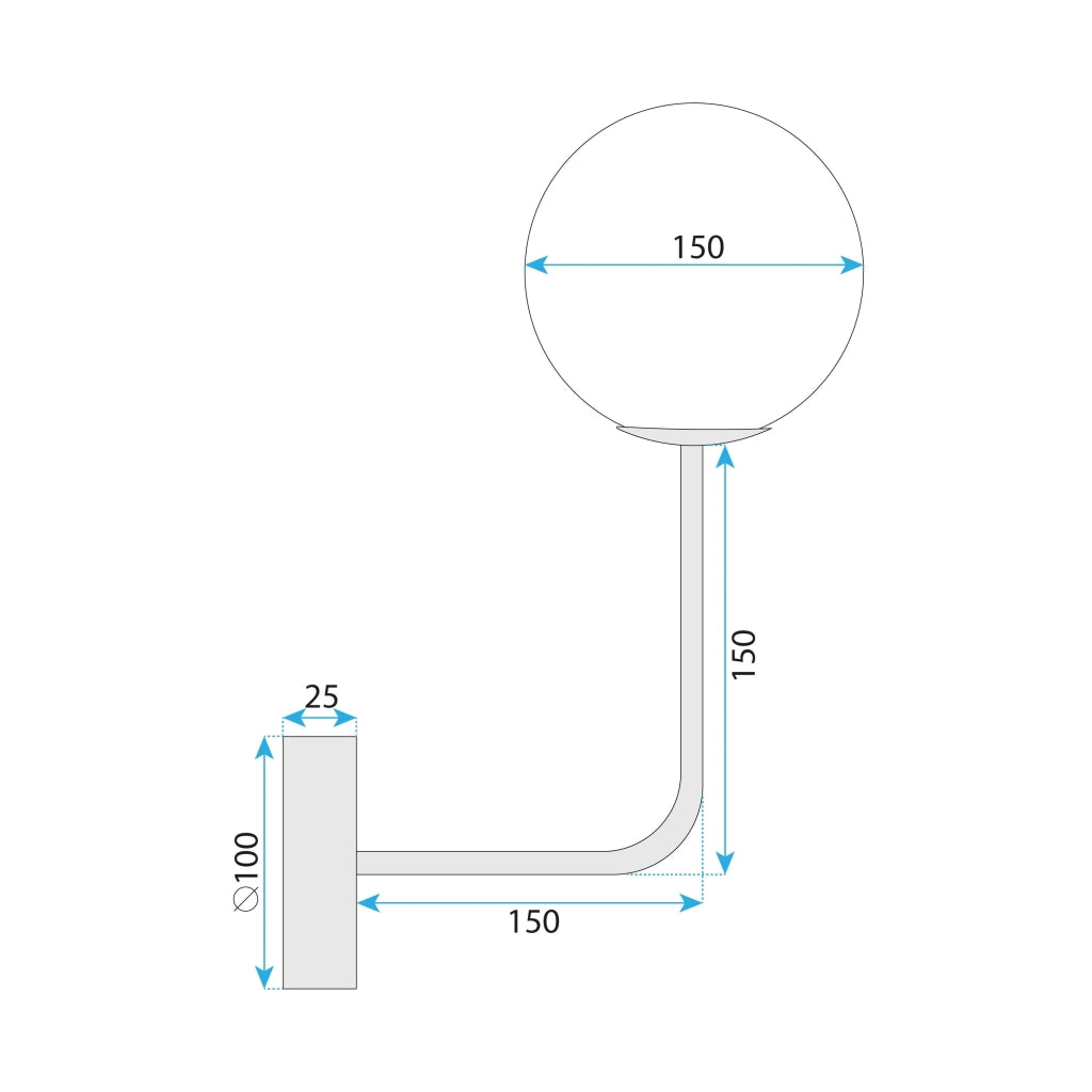 Lampada Da Parete G095-1w Black