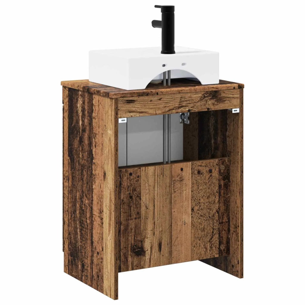 Set di mobili per il bagno Legno antico Legno ingegnerizzato 3404248