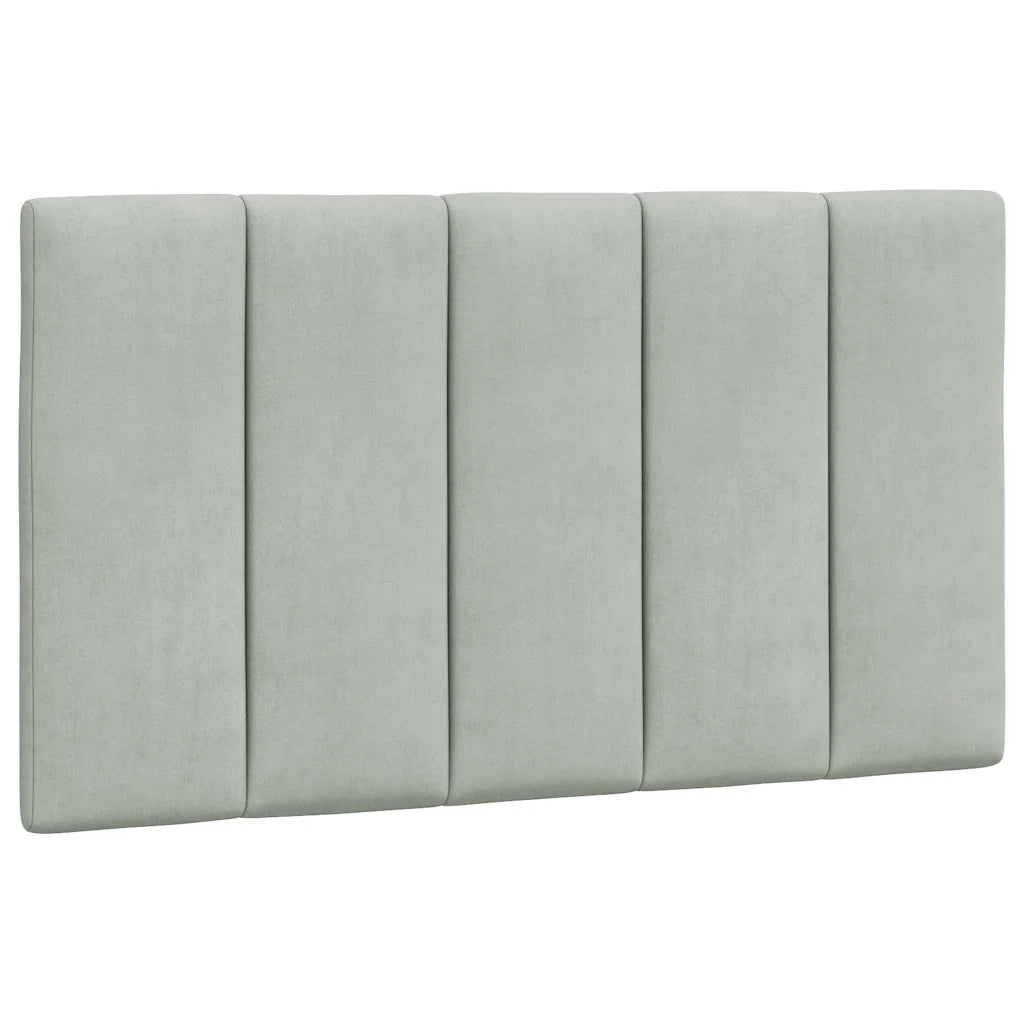 Cuscino Testiera Hanko Grigio Chiaro 80 cm in Velluto CFW4512023