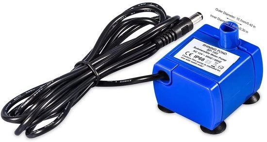Pompa per fontanella gatto, 1,6L pompa di ricambio per fontanella gatto, pompa d'acqua 12V, pompa per animali domestici mini con cavo 1,8m