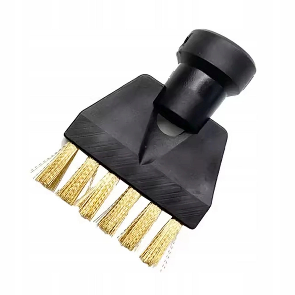 Set di Spazzole per Pulitore a Vapore compatibile con Kärcher SC1–SC5 – 2 Rotonde + 4 Piatte, Setole Ottone e Sintetiche