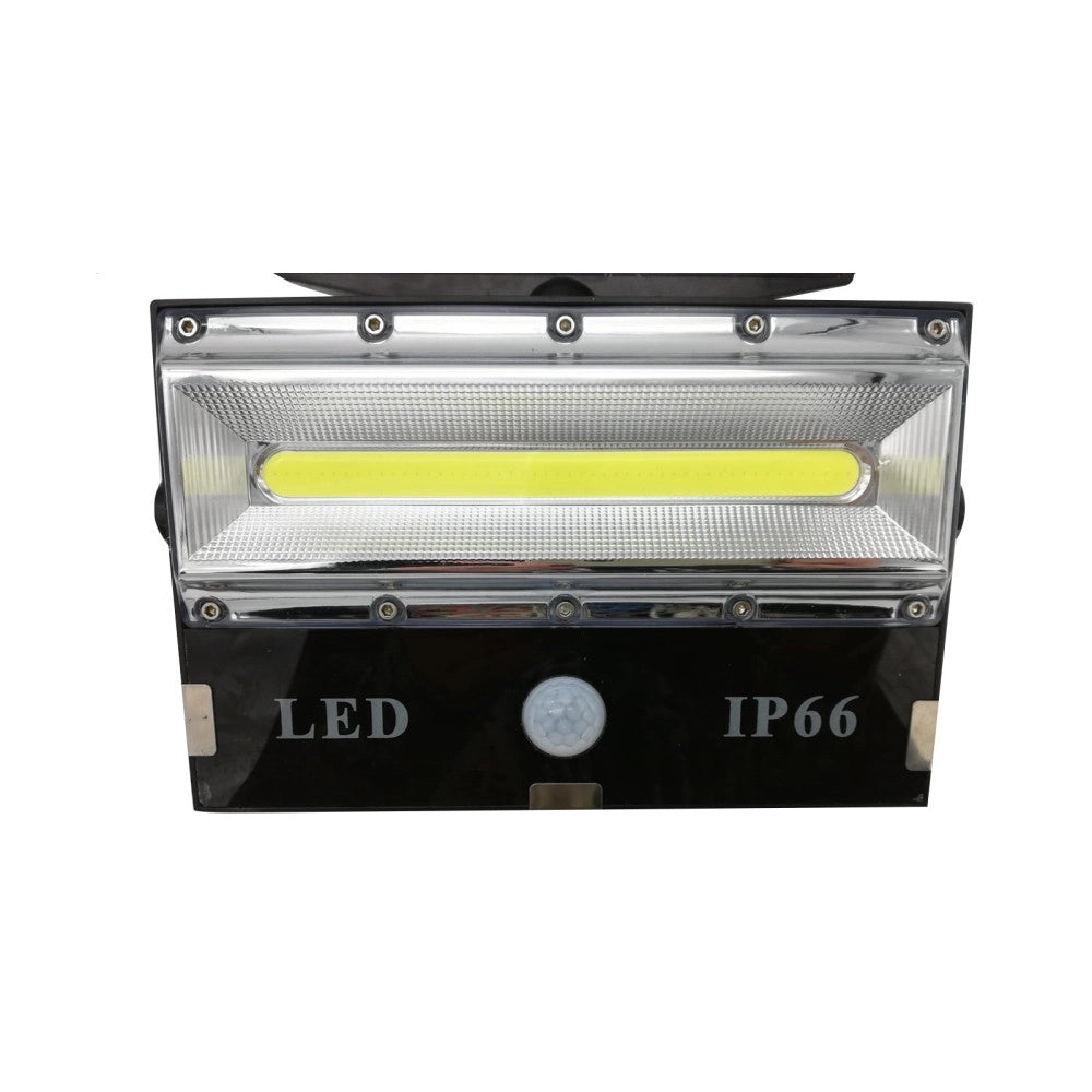 Trade Shop - Faro Faretto Led Sensore Movimento E Pannello Solare Ricaricabile Luce Bianca -