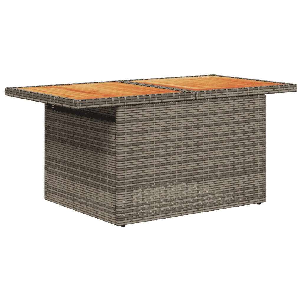 Set Divani da Giardino 11 pz con Cuscini in Polyrattan Grigio 3271508