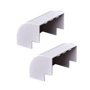 2 Pezzi Connettore Angolare Per Canaline Passacavi 60X40mm, Angolo Interno Con Curva, Colore Bianco