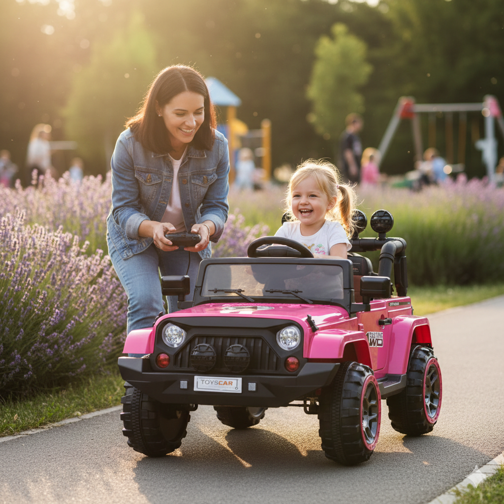 Macchina Elettrica per Bambini Fuoristrada Adventure 12V con Telecomando Fucsia