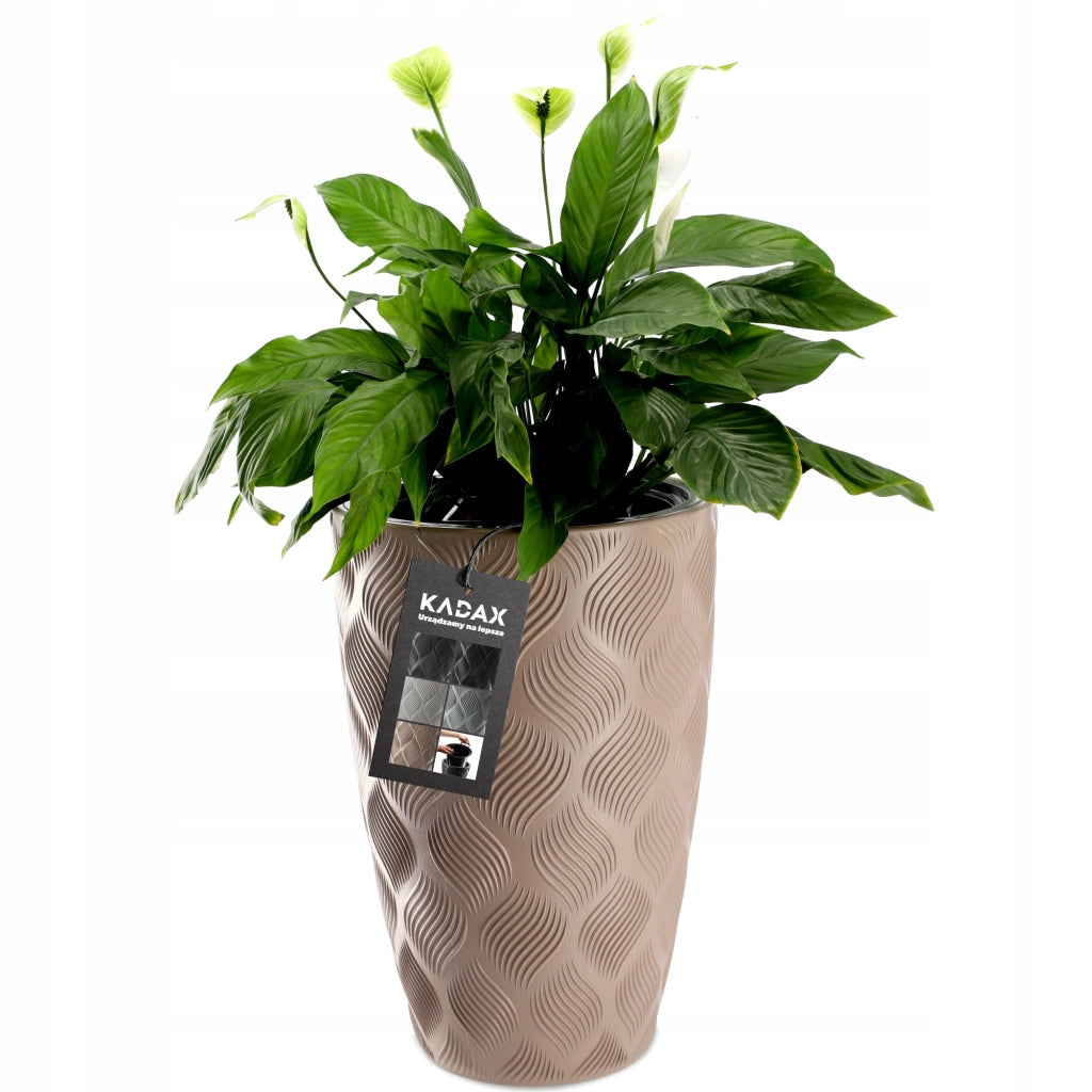 Vaso da fiori KADAX con inserto 58 cm, copertura per vaso da fiori in plastica alta