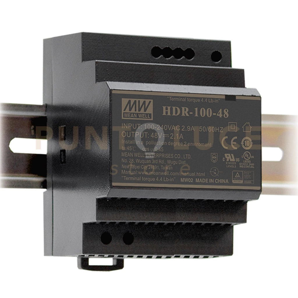 I-DRIVER-HDR-100-24 DRIVER GUIDA DIN ULTRASOTTILE 24V 100W 3,83A INPUT AC85-264V DC120-370V 7X9X5,45CM