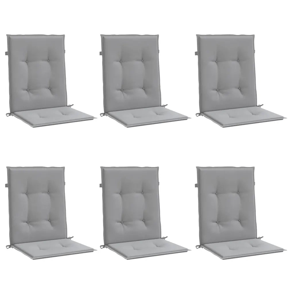 Cuscini per Sedie da Giardino 6 pz Grigio 100x50x3 cm cod mxl 50882