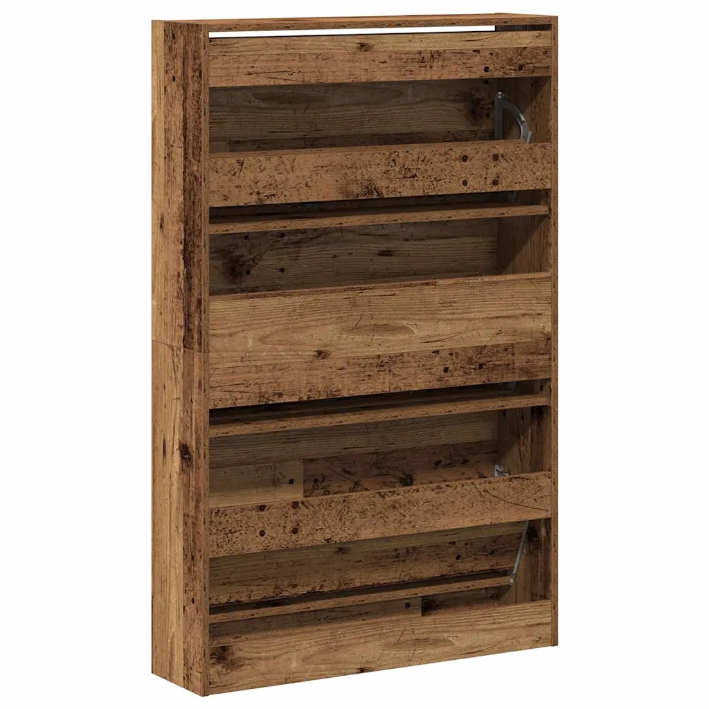 Mobile per scarpe con porta-Scarpiera Legno vecchio 80 x 21 x 125,5 cm