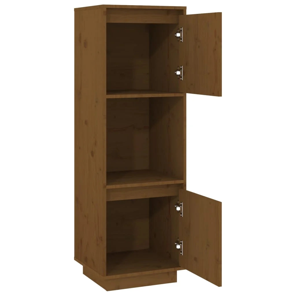 Buffet credenza cassettiera armadio mobile contenitore organizer cucina soggiorno salotto alto 38 x 35 x 117 cm legno di pino massiccio marrone 02_0034754