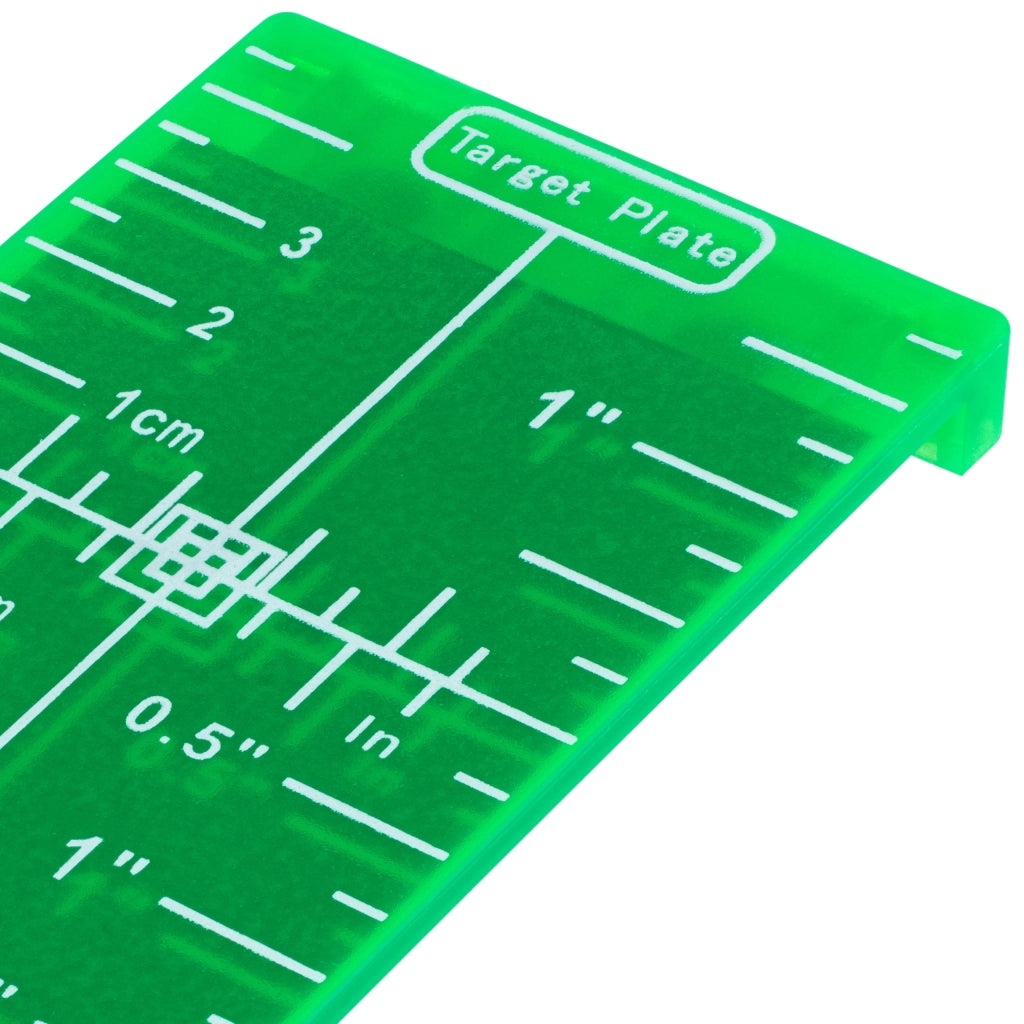 Targa di Lettura Verde per Livella Laser Rosfix – Precisione Elevata, 10x7cm, 2 Magneti