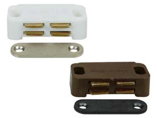 CRICCHETTI MAGNETICI PICCOLI- - mm.35x15x12h. attrazione Kg.3 marrone (UC9) - 12 pezzi VAREC