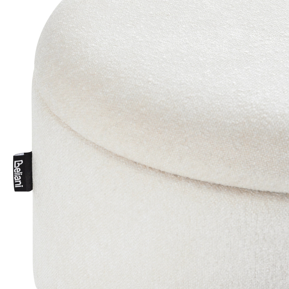 Panca da camera da letto con gambe in legno imbottite, bianco sporco, sedile per corridoio con portaoggetti
