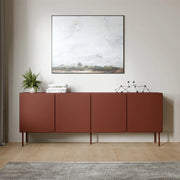 Madia Canino, Credenza 2 Ripiani, 200x42x75h cm Marrone Terracotta