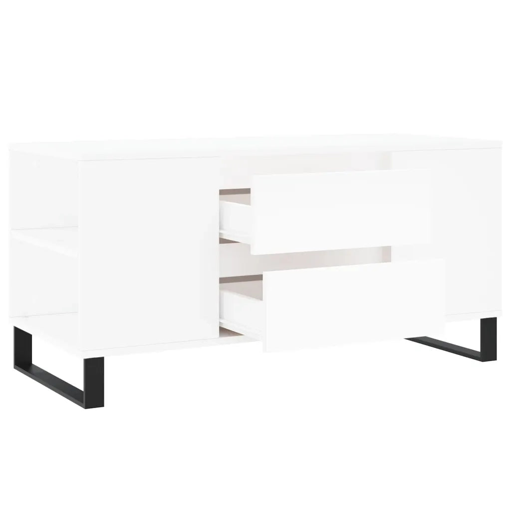 Tavolino da Salotto-Tavolino da soggiorno-Tavolo Bianco 102x44,5x50 cm in Legno Multistrato 270285