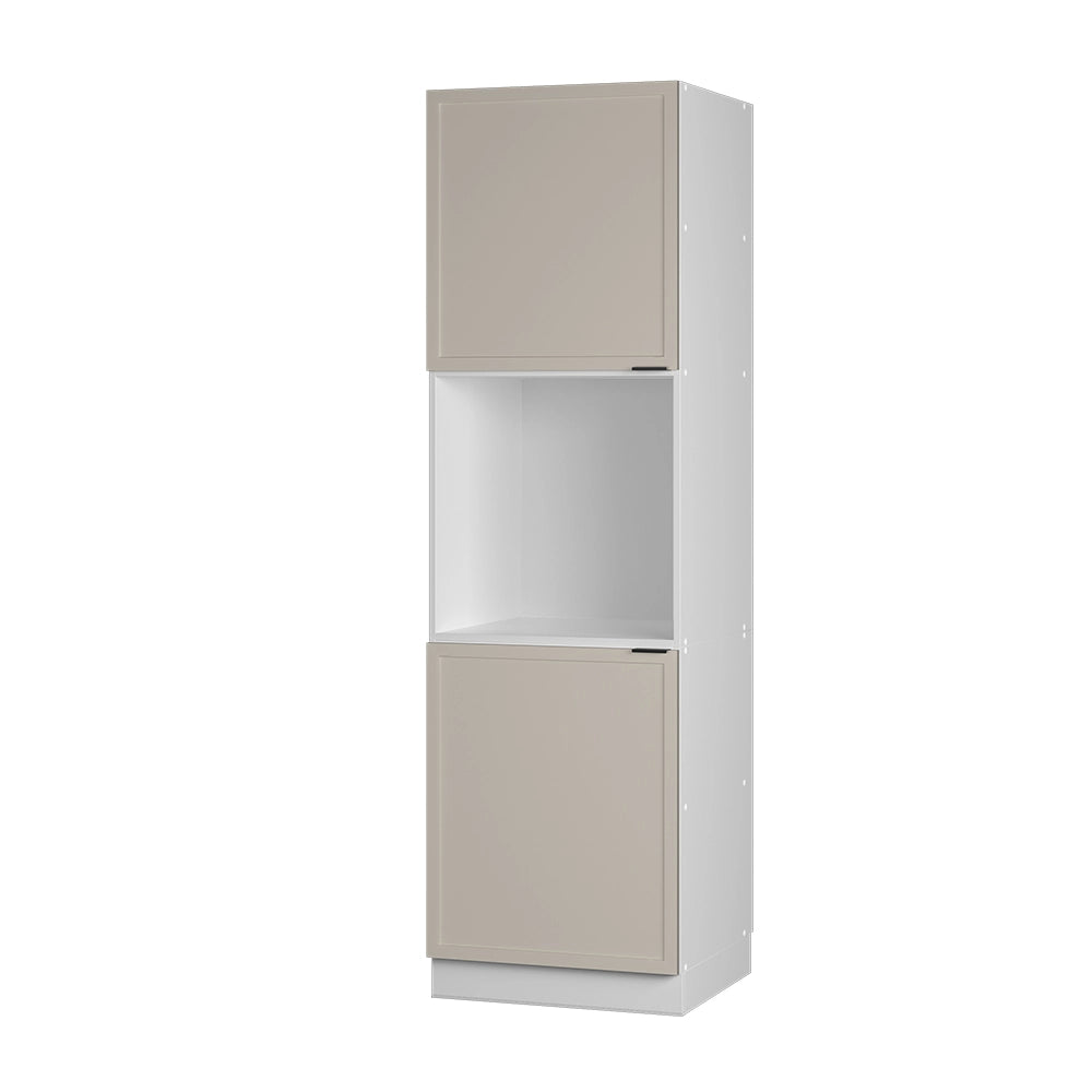 Mobile per forno da incasso Fame-Line GrigioBeige/Bianco 60 cm con ripiano aperto Vicco
