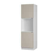 Mobile per forno da incasso Fame-Line GrigioBeige/Bianco 60 cm con ripiano aperto Vicco