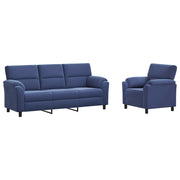 Set di divani 2 pcs Blu Polizia Velluto 3430460