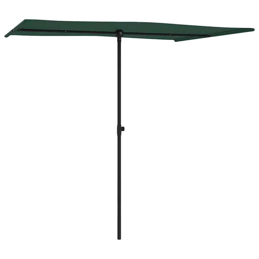 Ombrello | Parasolne da Giardino con Palo in Alluminio 2x1,5 m Verde