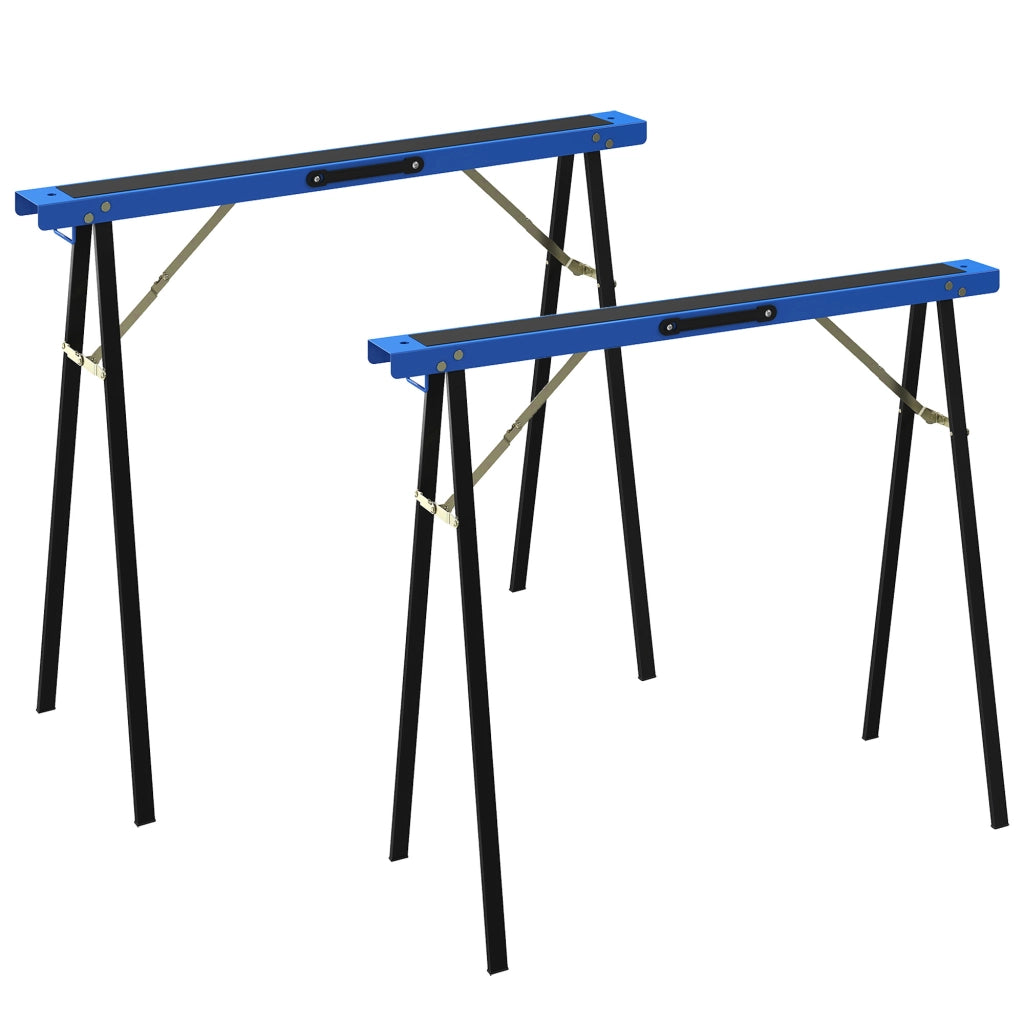 Cavalletto da carpentiere pieghevole ¨C zephmum ¨C Blu e Nero