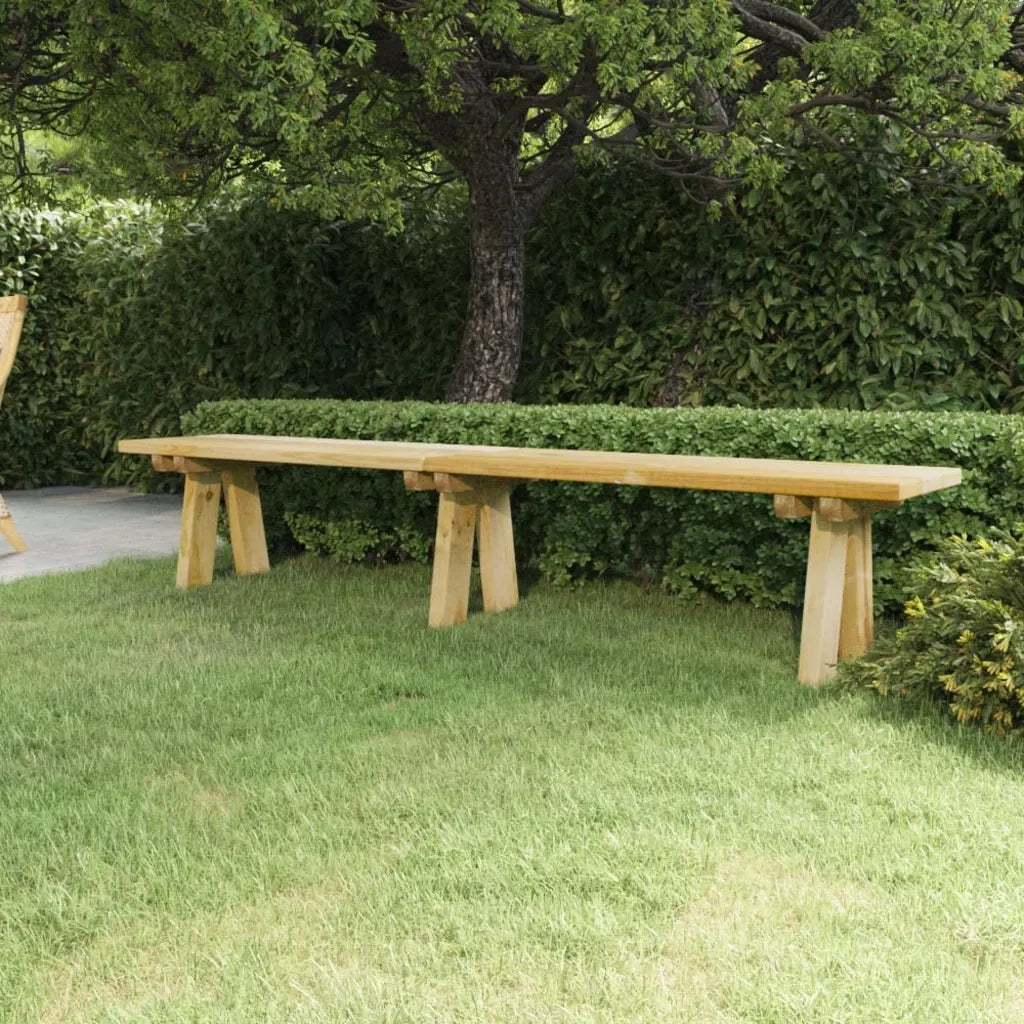 Panchina da Giardino | Panca da Giardino 220 cm in Massello di Pino Impregnato