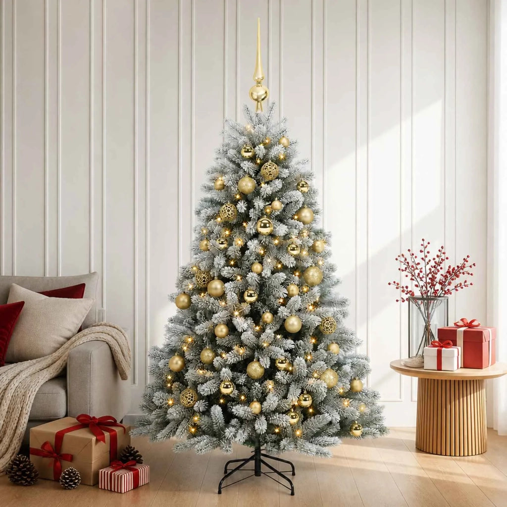 Albero di Natale Artificiale con Palline 120 cm 150 LED 3465705
