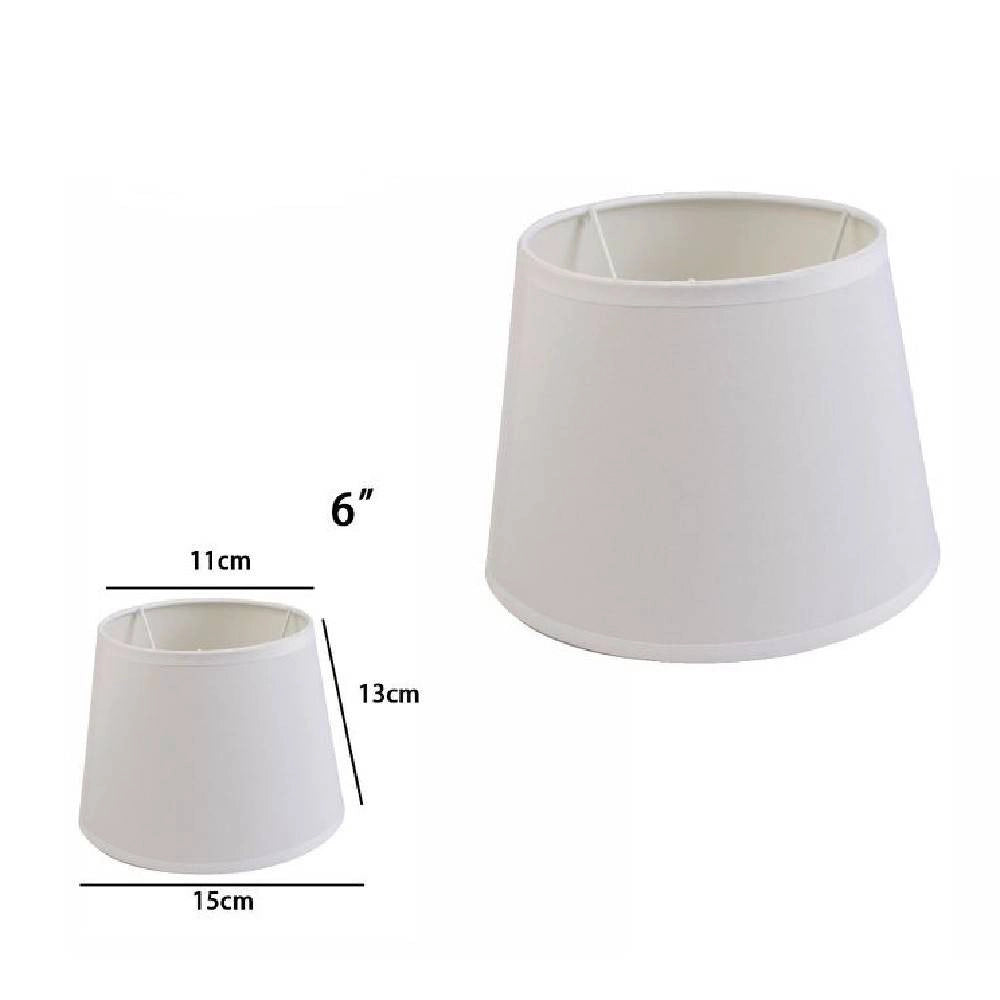 Trade Shop - Paralume Conico Cilindro Cappello Ricambio Per Lampada E Applique In Tessuto Tnt - Bianco   -6"   -