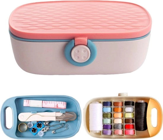 Kit da cucito portatile per adulti - kit da cucito con ago e filo - accessori da cucito e accessori