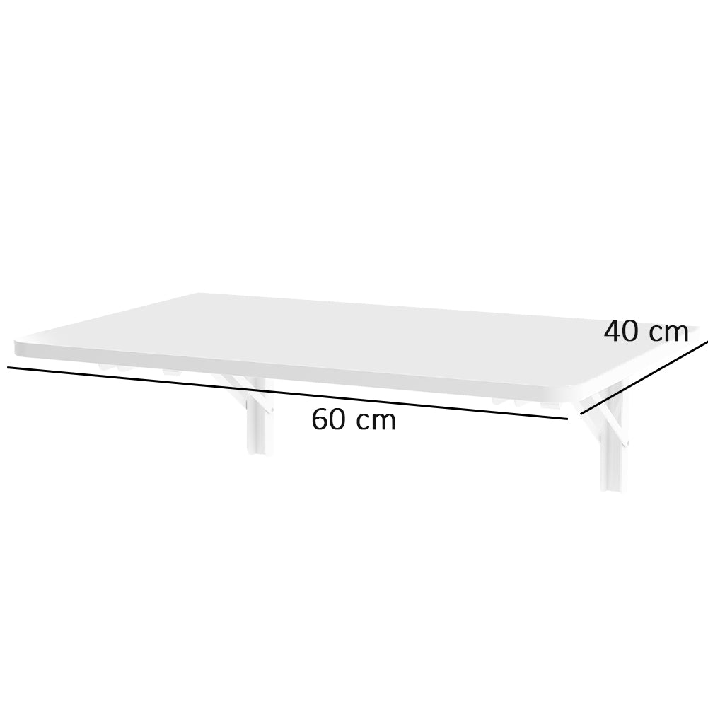 Tavolo Pieghevole a Muro Tavolino Scrivania da parete Bianco Salvaspazio 60x40cm