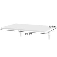 Tavolo Pieghevole a Muro Tavolino Scrivania da parete Bianco Salvaspazio 60x40cm