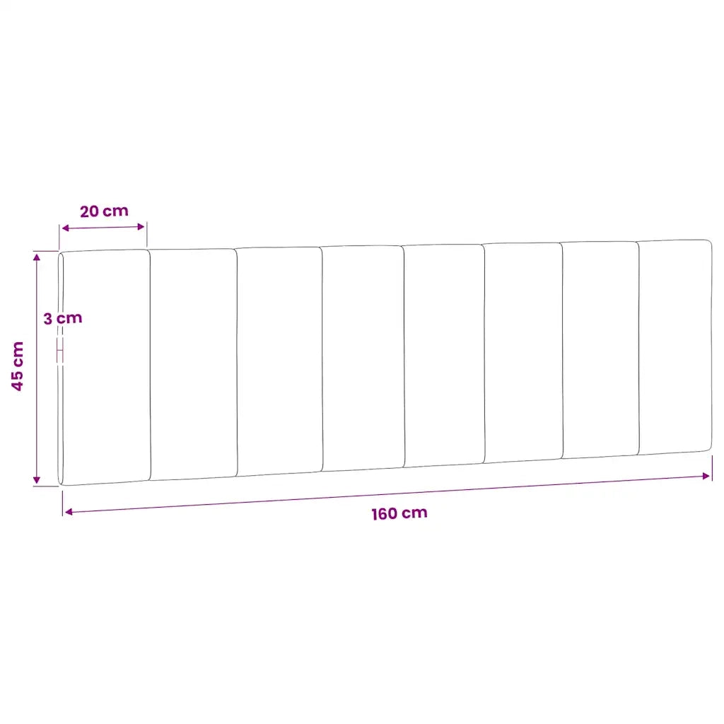 Cuscino Testiera Hanko Grigio Chiaro 160 cm in Velluto CFW1573191