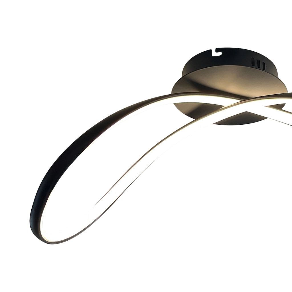Plafoniera LED moderna Infinity nera 21W 4000K Milagro