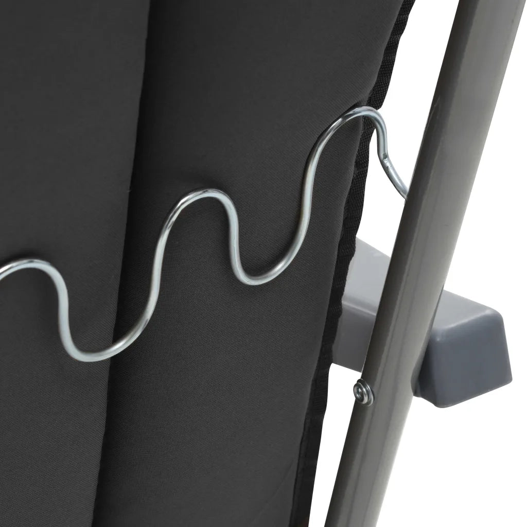 Sedie da Giardino Pieghevoli con Cuscino 2 pz Grigio 44320