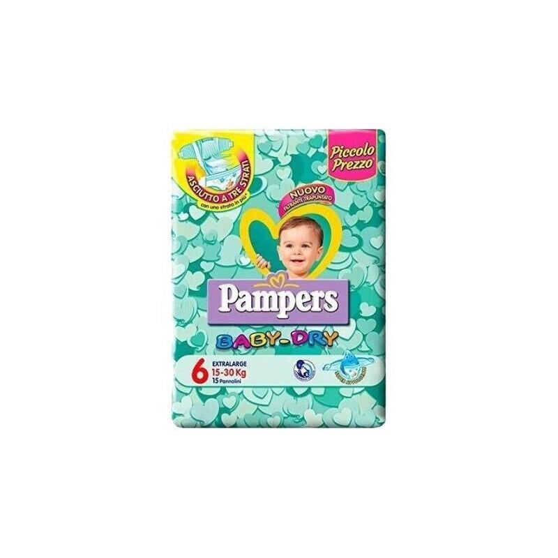 90 PAMPERS BABY DRY X/LARGE 6X15PZ