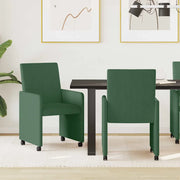 Sedie da Pranzo con Ruote 2 pcs Grigio verde 57 x 66 x 94 cm 42017805