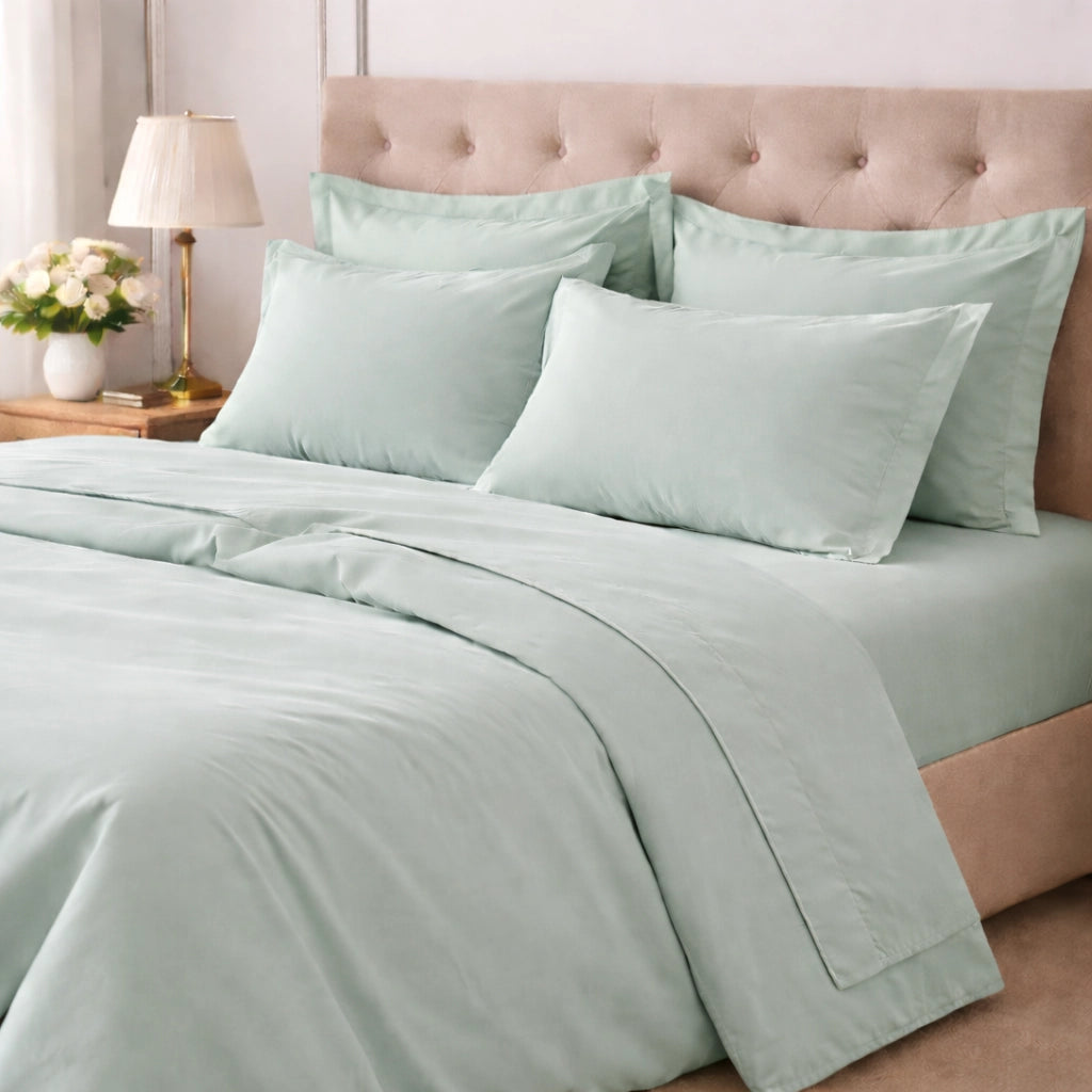 Rotira, set Completo Letto Piazza e Mezza in Cotone, Verde Menta
