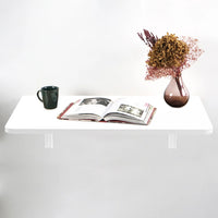 Tavolo Pieghevole a Muro Tavolino Scrivania da parete Bianco Salvaspazio 80x60cm