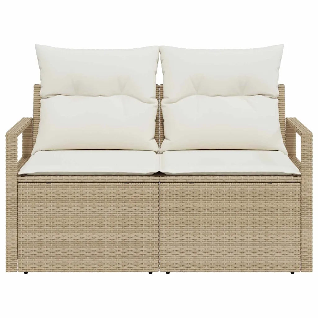 Divano da giardino con cuscino-Sofa da Giardino-Divano da esterno 120 x 62 x 69 cm. polyrattan 500028