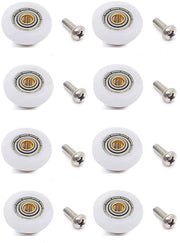 Kit di ruotino doccia in acciaio inossidabile 19 mm - 8 pezzi - Alta qualità - Multifunzionale - Incluso set di viti - Ruotino doccia doccia