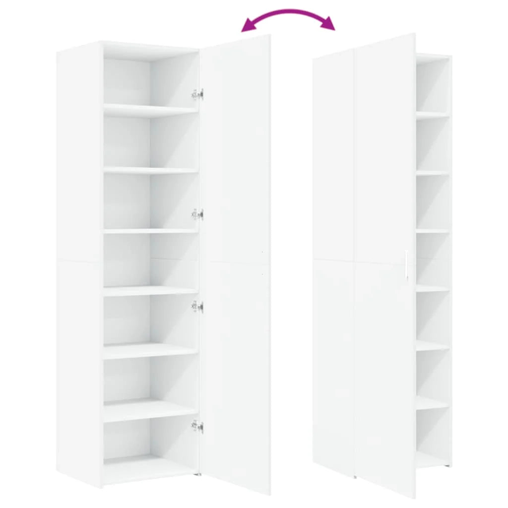 Buffet credenza cassettiera mobiletto mobile contenitore organizer cucina soggiorno salotto alto 50 x 42,5 x 185 cm legno ingegnerizzato bianco 02_0032462