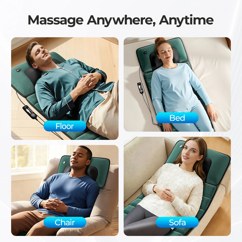 Cuscino massaggiante elettrico multifunzione per tutto il corpo (massaggio gambe escluso), in memory foam, dimensioni 155¡Á50¡Á3 cm, per massaggio a spa