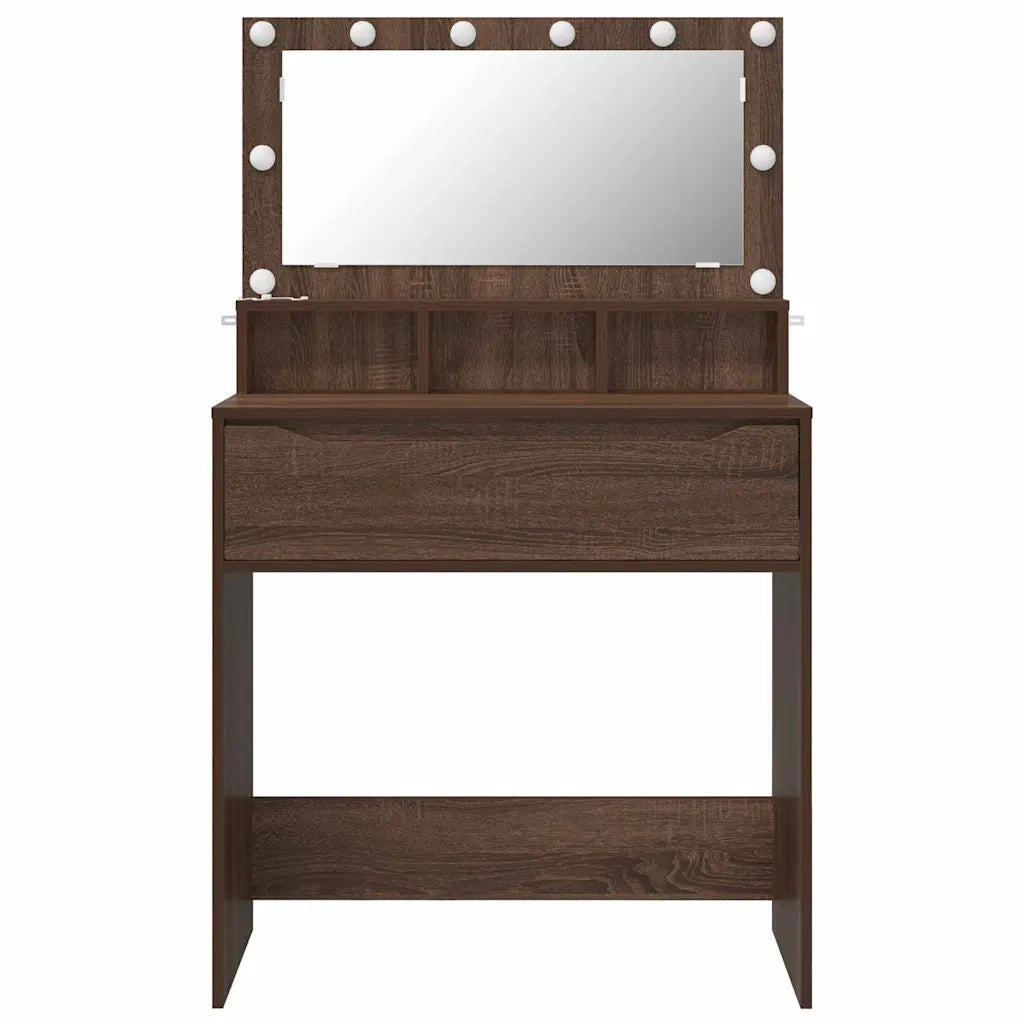 Tavoli da Trucco per Camera da Letto Rovere Marrone 888974