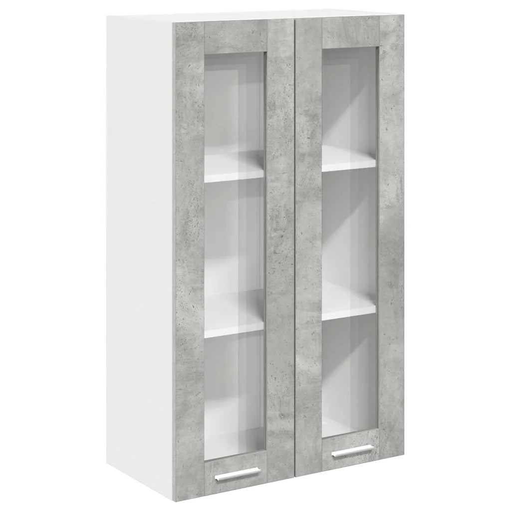 Armadio pensile con porta Grigio cemento 60 x 31 x 100 cm