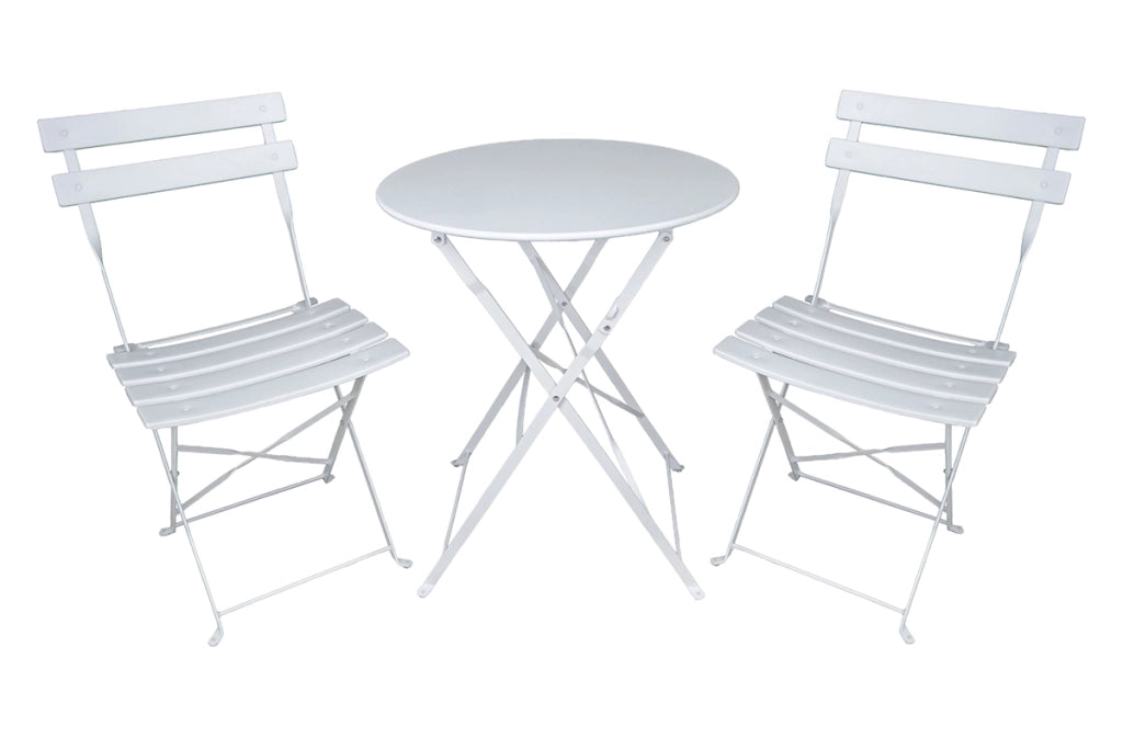 Set tavolo e sedie da giardino pieghevoli bianco – Positano - TRSP08PO