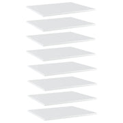 Ripiani per Libreria 8 pz Bianco Lucido 60x50x1,5 cm Truciolato cod mxl 44524