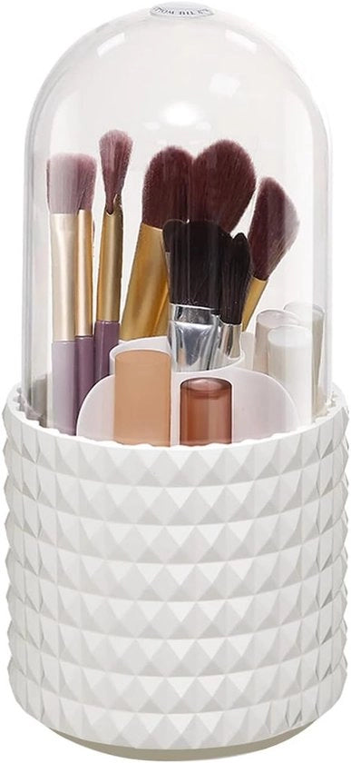 Organizzatore di trucco rotativo - Deposito di cosmetici - Bianco