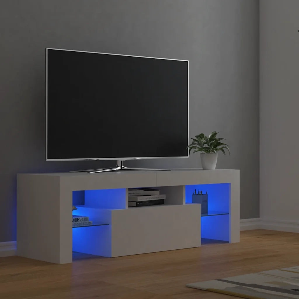 Mobile Porta TV con Luci LED Bianco 120x35x40 cm cod mxl 34040