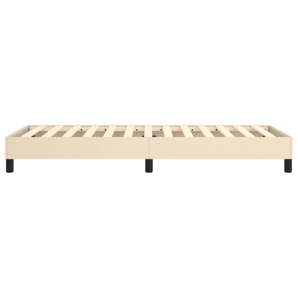 Struttura Letto a Rete a Molle-Giroletto Crema 100x200 cm in Tessuto 722819