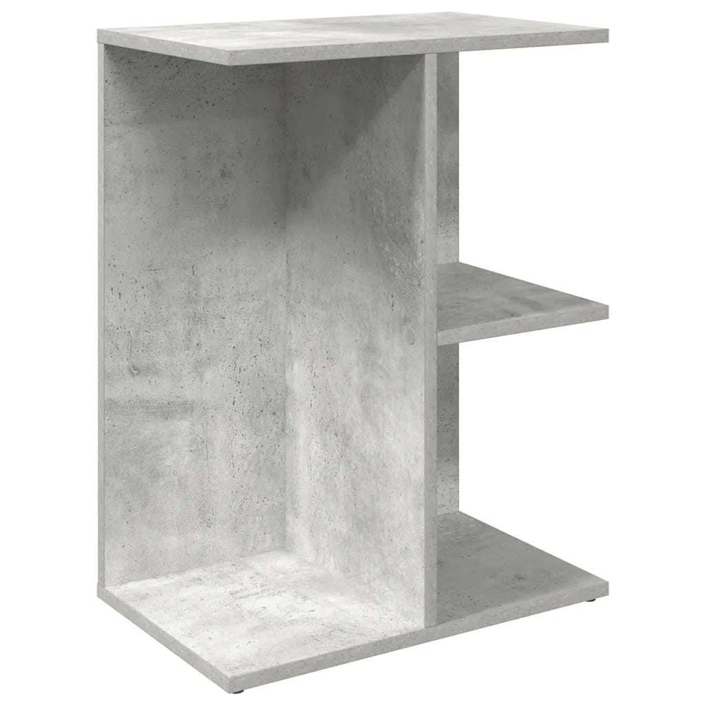 Comodino Grigio Cemento 46,5x29x61 cm in Legno Multistrato