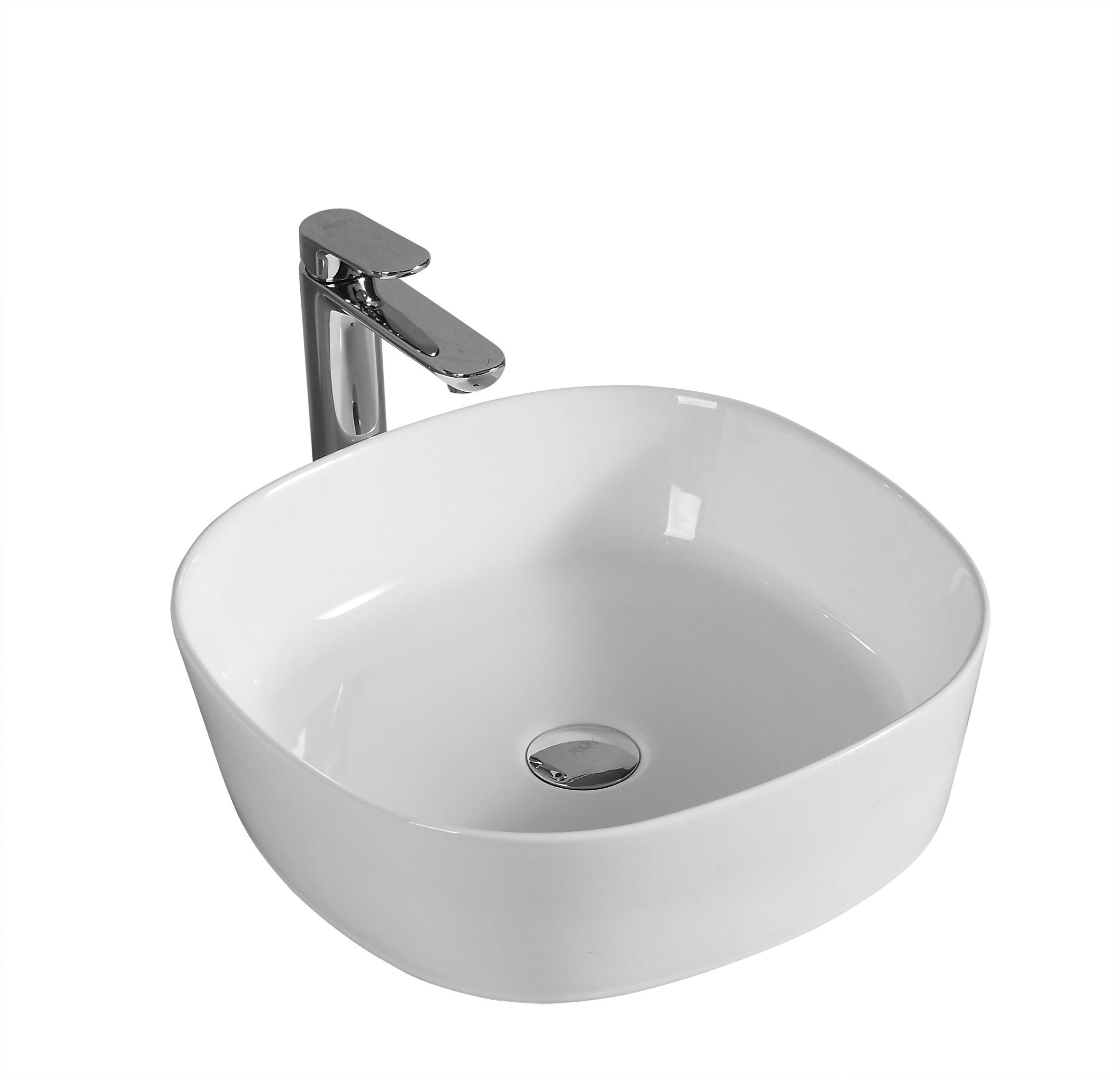 Bacinella d'appoggio lavabo 44x44 cm Bianco Lucido